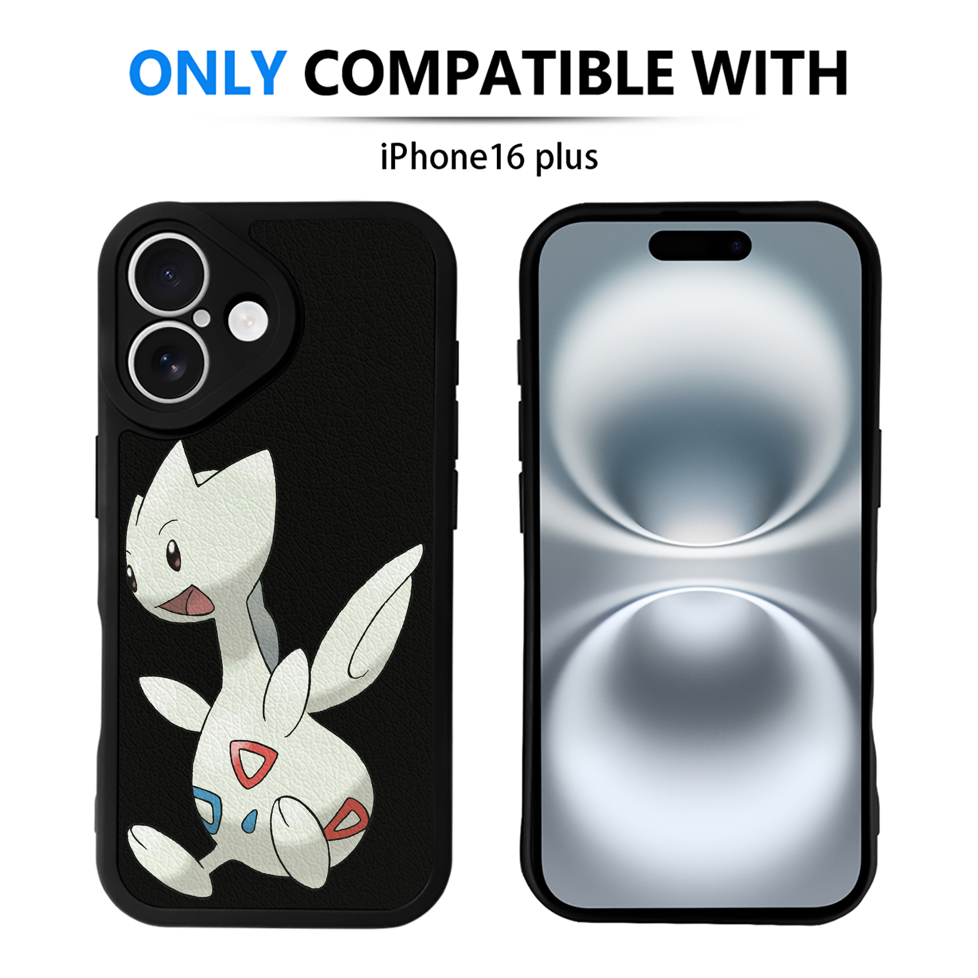 （画像用） ポケットモンスター Pokémon 【iPhone 16シリーズ対応】シリコンスマホケース（レザー調） 材質：シリコン